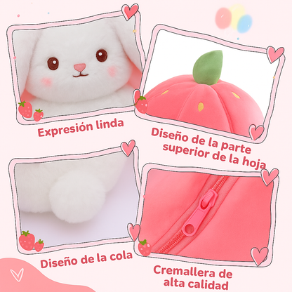 Peluche Conejo con Capa de Fresa